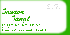 sandor tangl business card